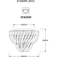 Товар: Люстра Artelamp Ella Прозрачная Хром арт-A1054PL-6CC - фото 5 Люстра Artelamp Ella Прозрачная Хром арт-A1054PL-6CC — фото 5, Люстры