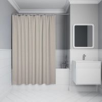 Штора для ванны Iddis Decor 180х200 DL02P18i11 Бежевая — фото 2, Аксессуары для туалета