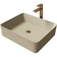 Раковина-чаша Grossman 48 GR-3016BEM Бежевая матовая — фото 1, Раковины накладные