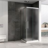 Товар: Душевой уголок Abber Schwarzer Diamant 100x100 AG02100MH профиль Хром стекло матовое - фото 1 Душевой уголок Abber Schwarzer Diamant 100x100 AG02100MH профиль Хром стекло матовое — фото 1, Квадратные душевые уголки