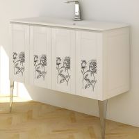 Тумба под раковину Cezares Rosa 120 42244 Белая — фото 1, Тумбы под раковину