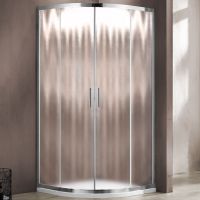 Душевой уголок Vincea Garda 100x100 VSQ-1G100CH профиль Хром стекло шиншилла — фото 1, Душевые уголки четверть круга