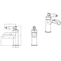 Товар: Смеситель для раковины Boheme Vogue 211-BLC Золото - фото 2 Смеситель для раковины Boheme Vogue 211-BLC Золото — фото 2, Смесители