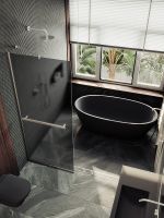 Товар: Душевая перегородка Maybah Glass MGD-730-5у 790x1950 в узком профиле Хром матовый стекло графитовое матовое - фото 5 Душевая перегородка Maybah Glass MGD-730-5у 790x1950 в узком профиле Хром матовый стекло графитовое матовое — фото 5, Душевые перегородки