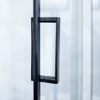 Душевой уголок Berges Solo T Black 100х100 061110 профиль Черный матовый стекло прозрачное — фото 6, Душевые уголки трапеция