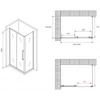 Товар: Душевой уголок Abber Schwarzer Diamant 160x80 AG30160BMH-S80BM профиль Черный стекло матовое - фото 5 Душевой уголок Abber Schwarzer Diamant 160x80 AG30160BMH-S80BM профиль Черный стекло матовое — фото 5, Душевые уголки