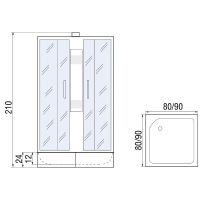 Товар: Душевая кабина River Neva 90x90 МТ Б/К 10000000819 с поддоном - фото 3 Душевая кабина River Neva 90x90 МТ Б/К 10000000819 с поддоном — фото 3, Душевые кабины