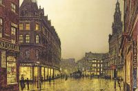 Фреска Ortograf Городской пейзаж живопись 4250 Фактура флок FLK Флизелин (3*2) Желтый/Коричневый, Город/Живопись — фото 2, Фрески