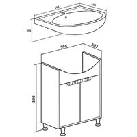 Товар: Тумба под раковину Runo Эко 60 00-00001338 Железный камень Белая - фото 3 Тумба под раковину Runo Эко 60 00-00001338 Железный камень Белая — фото 3, Тумбы под раковину