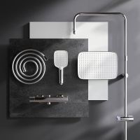 Душевая система AM.PM Func F078F400 с термостатом Хром — фото 16, Душевые стойки