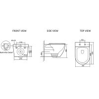 Унитаз SantiLine SL-5025MB подвесной Черный матовый с сиденьем Микролифт — фото 3, Подвесные унитазы