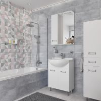 Зеркало со шкафом DIWO Дмитров 60 L СО-Дм04060-011Л с подсветкой Белое — фото 4, Мебель для ванной