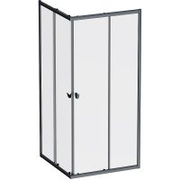 Душевой уголок AM.PM Sunny 90х90 W87G-403-9090-BT профиль Черный матовый стекло прозрачное — фото 1, Душевые уголки