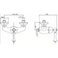 Смеситель для душа Cezares Margot MARGOT-DM-03/24-N Золото 24 карат — фото 2, Смесители