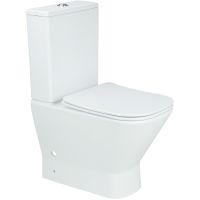 Унитаз компакт Aquanet Fine-C Rimless 273786 без бачка с сиденьем Микролифт — фото 1, Напольные унитазы