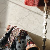 Обои Solo Grace E201607 Винил на флизелине (1,06*10) Бежевый/Серебряный, Мрамор/Штукатурка — фото 4, Обои для стен