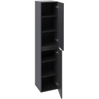 Товар: Шкаф пенал Orange Line 35 Li-35Pug подвесной Графит матовый - фото 3 Шкаф пенал Orange Line 35 Li-35Pug подвесной Графит матовый — фото 3, Мебель для ванной