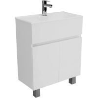 Тумба с раковиной 1MarKa Mira 60Н У83301 Белый глянец — фото 1, Тумбы с раковиной