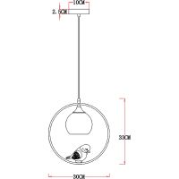 Подвесной светильник Artelamp Gemelli Белый с золотом арт-A2150SP-1WG — фото 4, Подвесные светильники