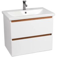 Тумба под раковину VIANT Мальта 60 VMAL60CO-T2YP подвесная Белая Дуб Вотан — фото 1, Мебель для ванной