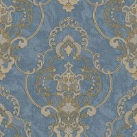 Обои Bernardo Bartalucci Renzo 84161-5 Винил на флизелине (1,06*10,05) Синий, Дамаск — фото 1, Обои для стен