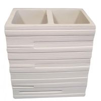 Стакан для зубных щеток Ridder Brick 22150201 Белый — фото 1, Стаканы для зубных щеток