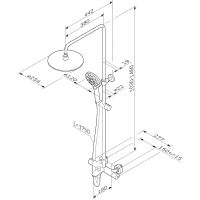 Душевая система AM.PM Like F0780564 с термостатом Хром — фото 19, Душевые стойки