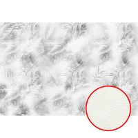 Фреска Ortograf Levity 33385 Фактура флок FLK Флизелин (4*2,7) Серый, Перья — фото 1, Фрески