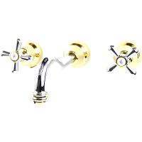 Смеситель для раковины Webert Armony AM750404017 Хром Золото — фото 1, Смесители