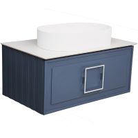 Тумба под раковину La Fenice Cubo 80 подвесная Синяя матовая арт-FNC-01-CUB-BG-80 — фото 3, Тумбы под раковину