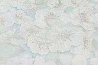 Обои Артекс New Look 3 10399-03 Винил на флизелине (1,06*10,05) Бирюзовый/Белый, Цветы — фото 3, Обои для стен