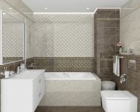 Керамическая плитка Laparet Royal кофейный светлый настенная 60049 20х60 см — фото 5, Керамическая плитка