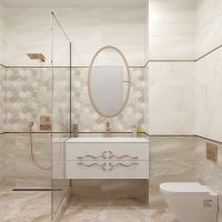 Керамическая плитка Eurotile (Rus) Istambul Beige Decor Matt 5 IT 0154 M настенная 25х50 см — фото 3, Керамическая плитка