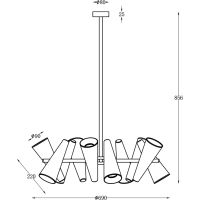 Люстра Maytoni Modern Giro MOD095PL-14W Белый — фото 4, Люстры