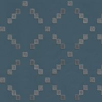 Обои Emiliana Parati Chromatic 45135 Винил на флизелине (0,70*10,05) Бирюзовый/Серый, Геометрия/Ромб — фото 1, Обои для стен