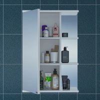 Зеркальный шкаф СанТа Ника 50 L 101084 Белый — фото 1, Зеркальные шкафы в ванную