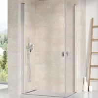 Душевая дверь Ravak Chrome CRV1-80 1QV40U01Z1 профиль Сатин стекло Transparent — фото 2, Распашные душевые двери