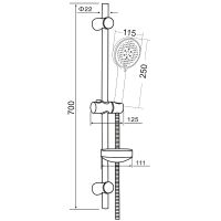 Душевой гарнитур Orange OS132cr Хром — фото 6, Душевое оборудование. Душевая программа