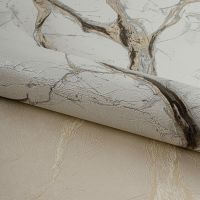 Обои Fipar Gold R 23627 Винил на флизелине (1,06*10,05) Белый/Бежевый/Золото, Мрамор — фото 4, Обои для стен