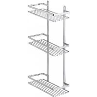 Полка корзина Tekno-tel ES065 Хром — фото 1, Полки для ванной и душа