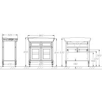 Тумба под раковину Opadiris Кантара 85 00-00007478 Белая матовая — фото 9, Мебель для ванной