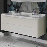 Тумба под раковину Kerasan Waldorf 144 925430 подвесная Bi vaniglia matt — фото 1, Мебель для ванной