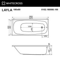 Товар: Акриловая ванна Whitecross Layla 180x80 0102.180080.100.ULTRA.CR с гидромассажем - фото 10 Акриловая ванна Whitecross Layla 180x80 0102.180080.100.ULTRA.CR с гидромассажем — фото 10, Ванны