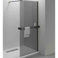 Душевая перегородка Vincea Walk-In HR 80 VSW-4HR800CGB профиль Черный матовый стекло тонированное — фото 1, Душевые перегородки