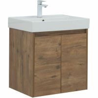 Тумба с раковиной Aquanet Nova Lite 60 302525 подвесная Дуб рустикальный — фото 1, Тумбы с раковиной