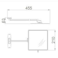 Косметическое зеркало Nofer с увеличением Хром арт-08015.B — фото 2, Косметические зеркала