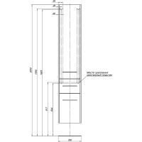 Товар: Шкаф пенал Aquanet Августа 35 R 274147 подвесной Белый глянец - фото 8 Шкаф пенал Aquanet Августа 35 R 274147 подвесной Белый глянец — фото 8, Мебель для ванной