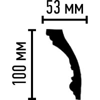 Карниз Decomaster 95346 2400x100x53 мм — фото 2, Карнизы