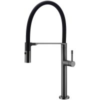 Смеситель для кухни Boheme Uno 114-GM Оружейная сталь — фото 1, Смесители