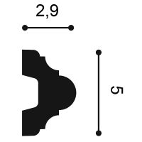 Молдинг Orac Decor P4020 2000x50x29 мм — фото 2, Молдинги